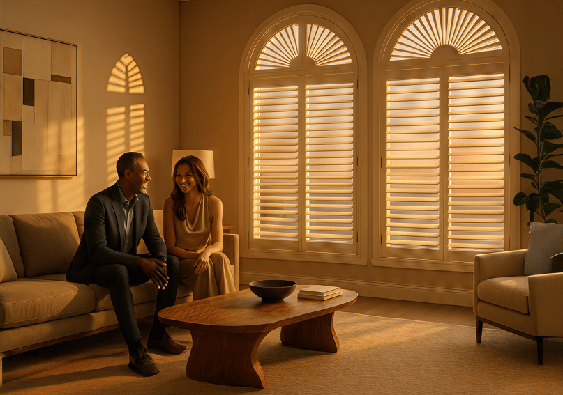 Custom whole basswood shutters and closet doors installed by Elizabeth Shutters